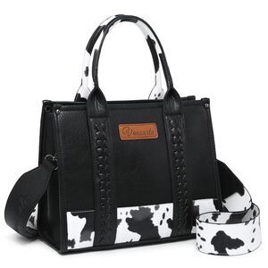 4434 Cow Print Tote Bag Western Top Handle Handbags Satchel Bag Shoulder
